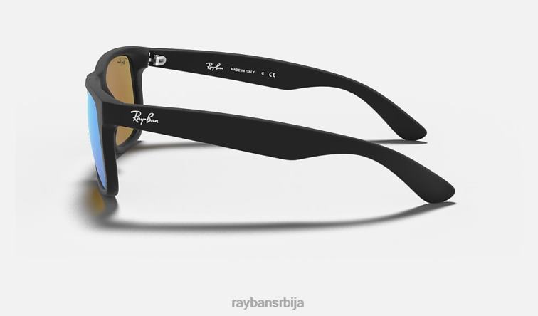 Ray-Ban Јустин мик боја P0HP84 наочаре за сунце мат црна/плава мушкарци