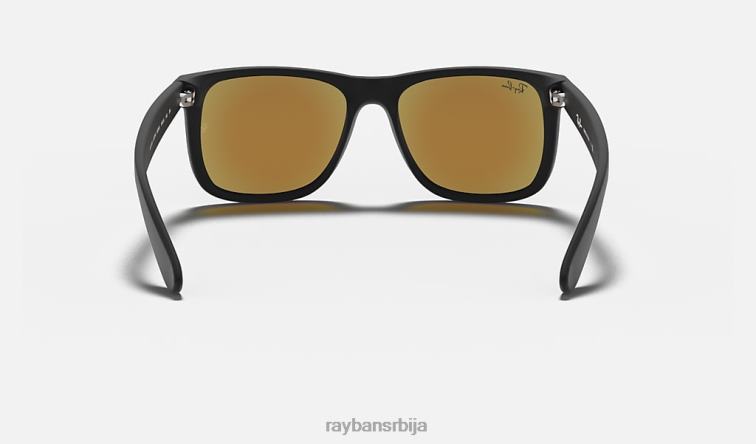 Ray-Ban Јустин мик боја P0HP84 наочаре за сунце мат црна/плава мушкарци