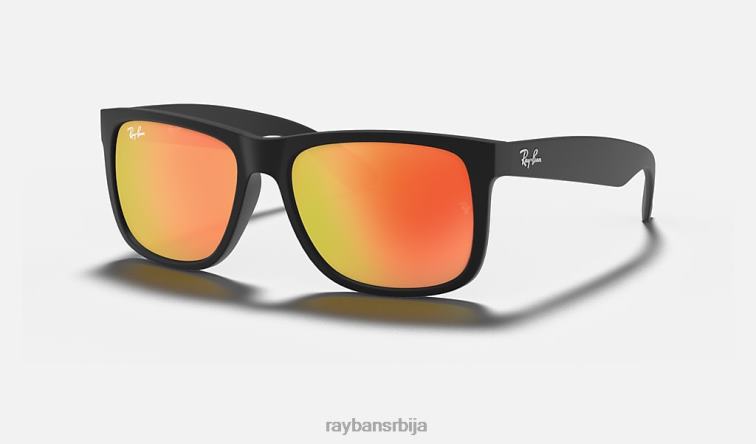 Ray-Ban Јустин мик боја P0HP85 наочаре за сунце мат црна/црвена мушкарци