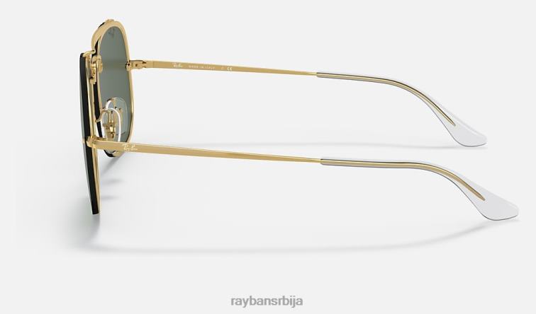 Ray-Ban пламен генерал P0HP854 наочаре за сунце полирано златно/зелено мушкарци