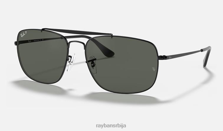Ray-Ban пуковник P0HP857 наочаре за сунце полирана црно/зелена мушкарци