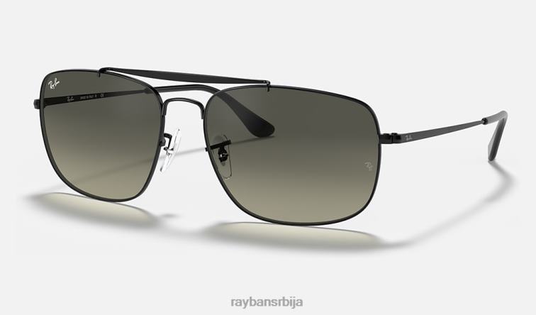 Ray-Ban пуковник P0HP859 наочаре за сунце полирана црно/сива мушкарци