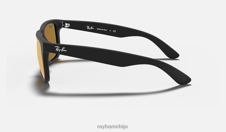 Ray-Ban Јустин мик боја P0HP85 наочаре за сунце мат црна/црвена мушкарци