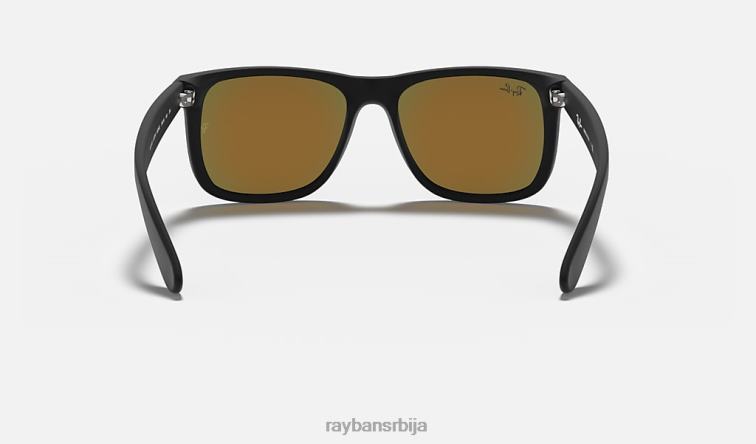 Ray-Ban Јустин мик боја P0HP85 наочаре за сунце мат црна/црвена мушкарци