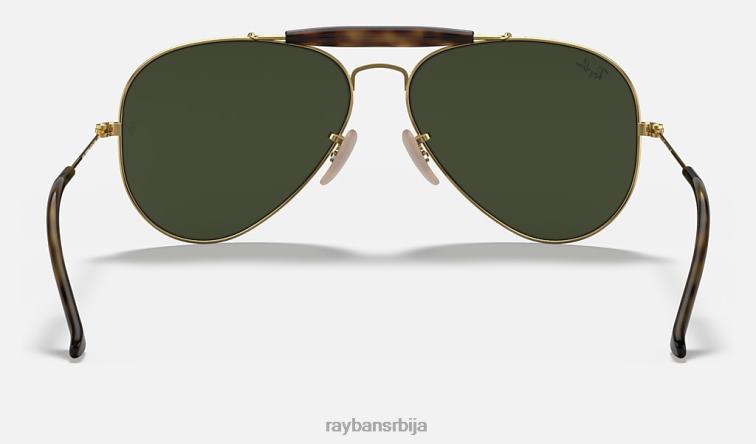 Ray-Ban оутдоорсман хавана колекција P0HP867 наочаре за сунце полирано златно/зелено мушкарци