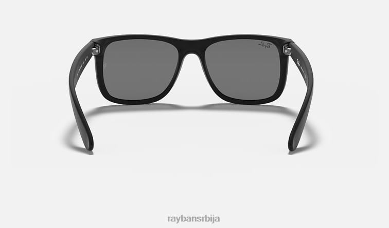 Ray-Ban Јустин мик боја P0HP86 наочаре за сунце мат црна/сива мушкарци