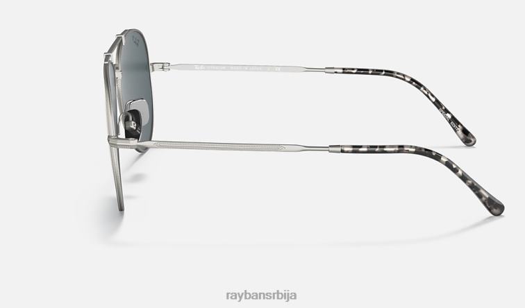 Ray-Ban авиатор титаниум P0HP877 наочаре за сунце мат сребрно/плаво мушкарци