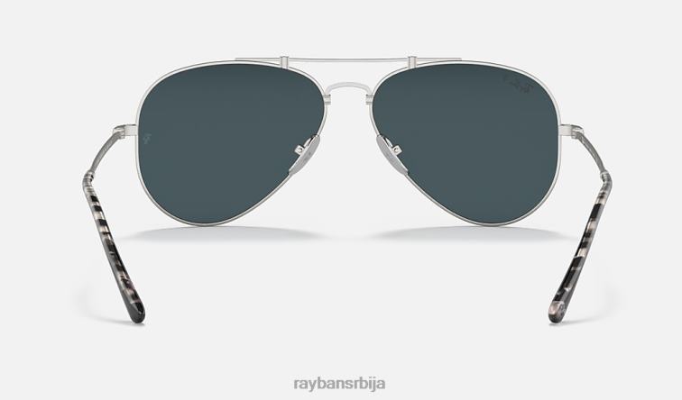 Ray-Ban авиатор титаниум P0HP877 наочаре за сунце мат сребрно/плаво мушкарци