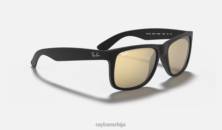 Ray-Ban Јустин мик боја P0HP87 наочаре за сунце мат црна/златна мушкарци