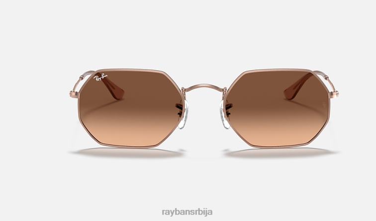 Ray-Ban осмоугаони класик P0HP883 наочаре за сунце полирани бакар/браон мушкарци