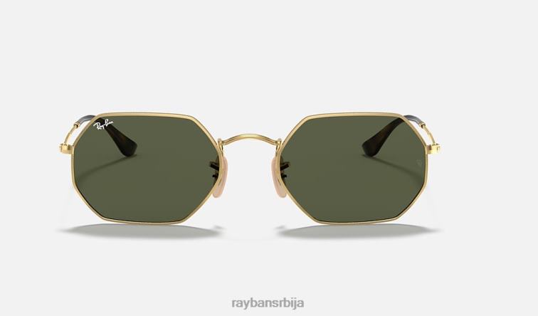 Ray-Ban осмоугаони класик P0HP884 наочаре за сунце полирано златно/зелено мушкарци