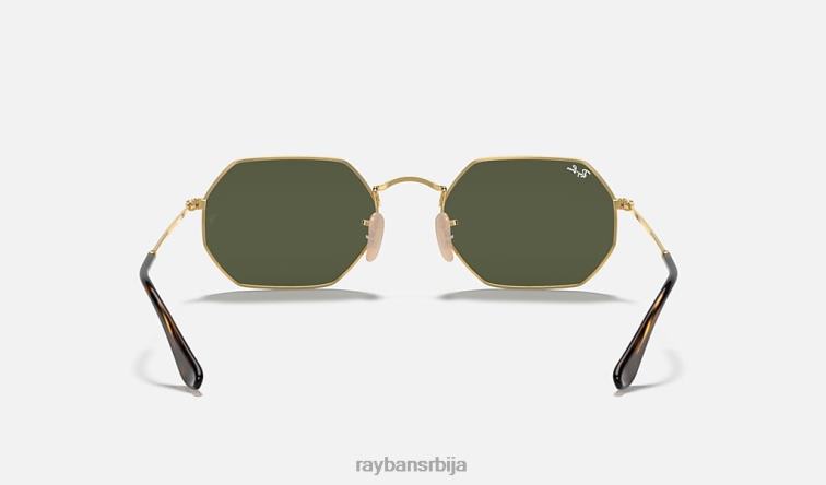 Ray-Ban осмоугаони класик P0HP884 наочаре за сунце полирано златно/зелено мушкарци