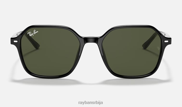 Ray-Ban јохн P0HP887 наочаре за сунце полирана црно/зелена мушкарци