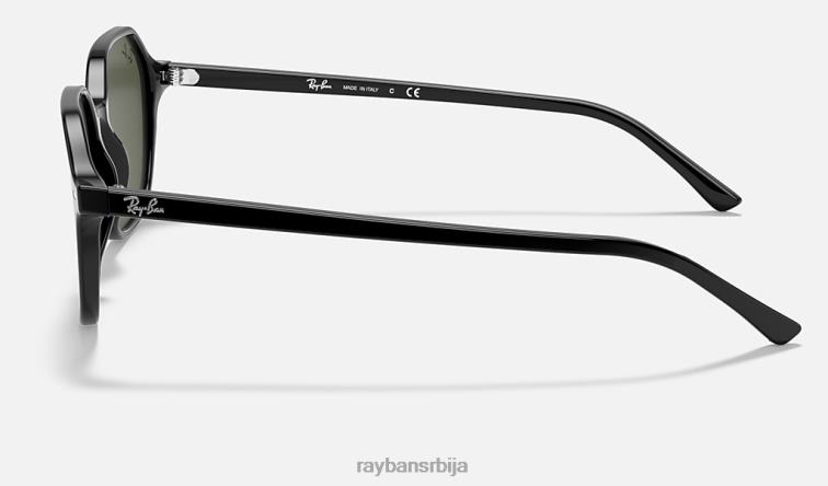 Ray-Ban јохн P0HP887 наочаре за сунце полирана црно/зелена мушкарци
