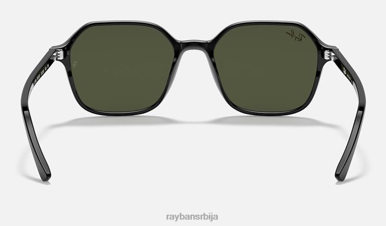 Ray-Ban јохн P0HP887 наочаре за сунце полирана црно/зелена мушкарци