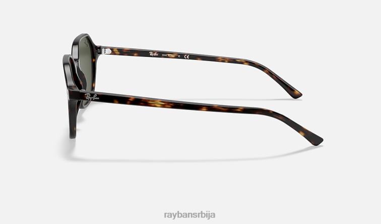Ray-Ban јохн P0HP888 наочаре за сунце полирана корњача/зелена мушкарци