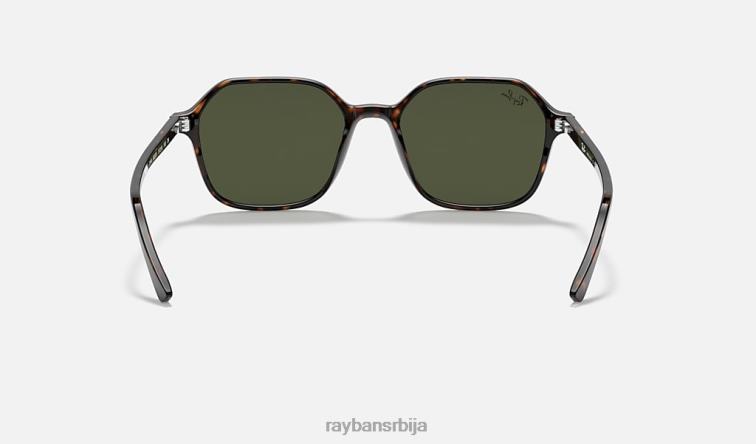 Ray-Ban јохн P0HP888 наочаре за сунце полирана корњача/зелена мушкарци