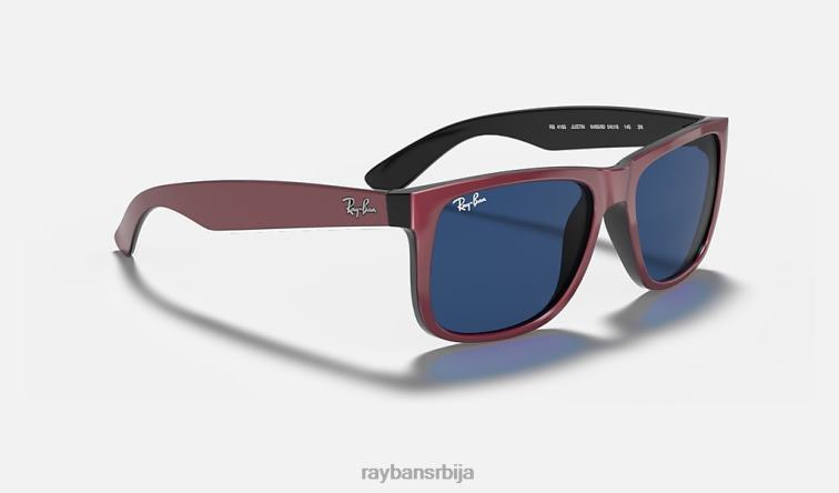 Ray-Ban Јустин мик боја P0HP88 наочаре за сунце полирани бордо/тамно плава мушкарци