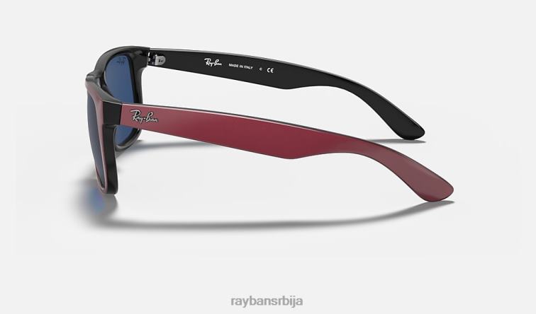 Ray-Ban Јустин мик боја P0HP88 наочаре за сунце полирани бордо/тамно плава мушкарци