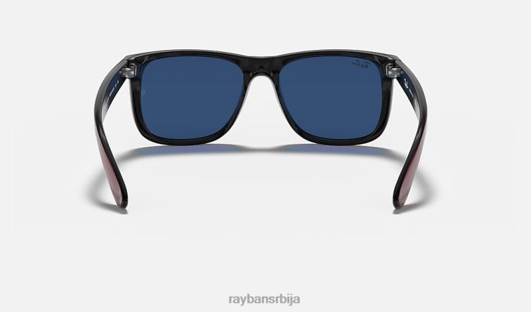 Ray-Ban Јустин мик боја P0HP88 наочаре за сунце полирани бордо/тамно плава мушкарци