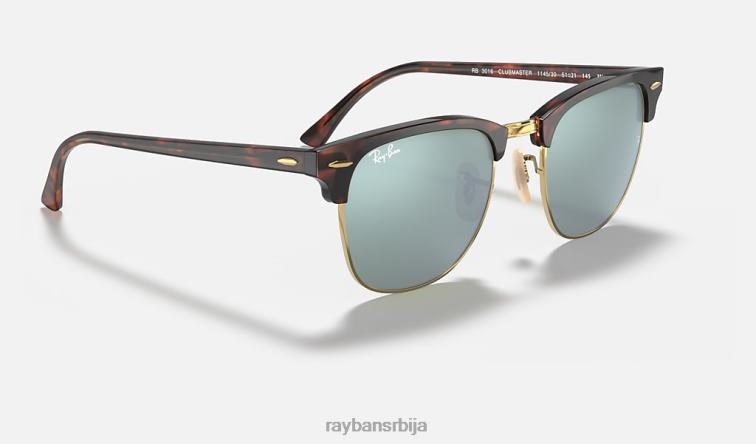 Ray-Ban цлубмастер блиц сочива P0HP891 наочаре за сунце мат хавана на злату/сребру мушкарци