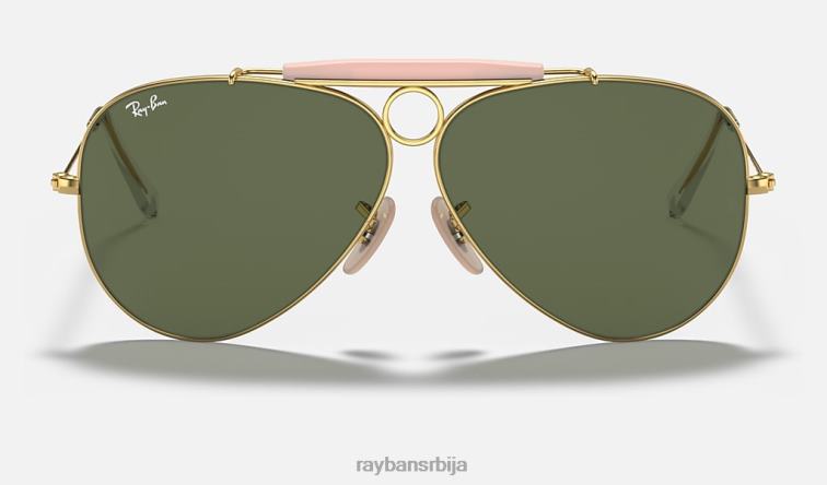 Ray-Ban стрелац P0HP892 наочаре за сунце полирано златно/зелено мушкарци