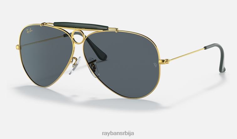 Ray-Ban стрелац P0HP893 наочаре за сунце полирано златно/плаво мушкарци