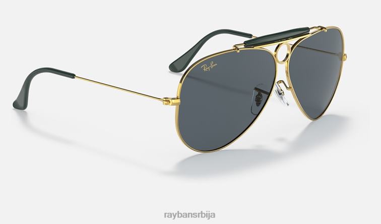 Ray-Ban стрелац P0HP893 наочаре за сунце полирано златно/плаво мушкарци