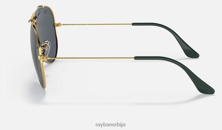 Ray-Ban стрелац P0HP893 наочаре за сунце полирано златно/плаво мушкарци