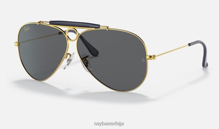 Ray-Ban стрелац P0HP894 наочаре за сунце полирано златно/сиво мушкарци