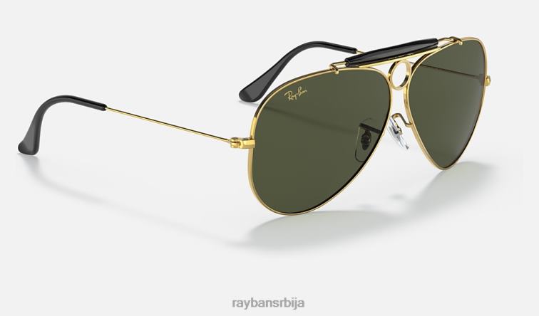 Ray-Ban стрелац P0HP895 наочаре за сунце полирано златно/зелено мушкарци