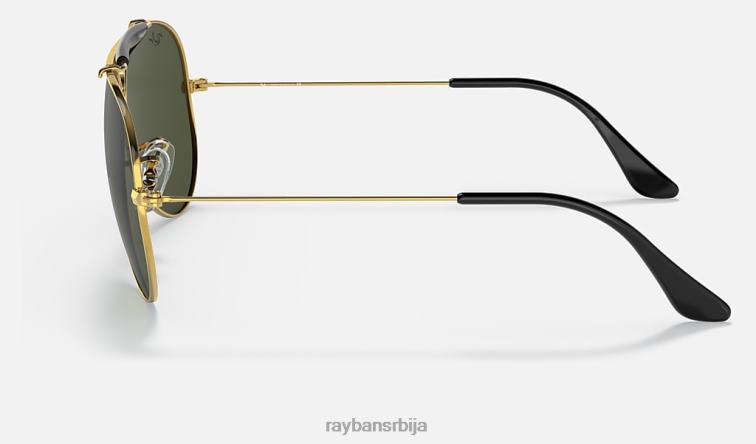 Ray-Ban стрелац P0HP895 наочаре за сунце полирано златно/зелено мушкарци