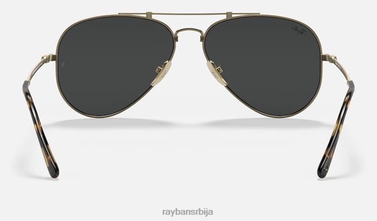 Ray-Ban авиатор титаниум P0HP899 наочаре за сунце мат антикно злато/сива мушкарци