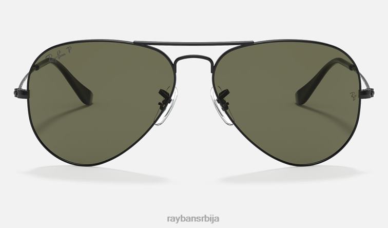Ray-Ban авиатор цлассиц P0HP8 наочаре за сунце мат црна/зелена мушкарци
