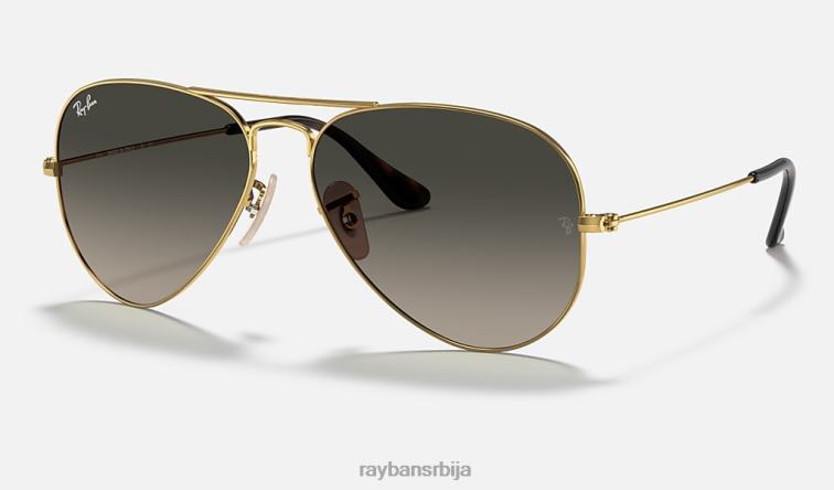 Ray-Ban авиатор хавана колекција P0HP900 наочаре за сунце полирано златно/сиво мушкарци