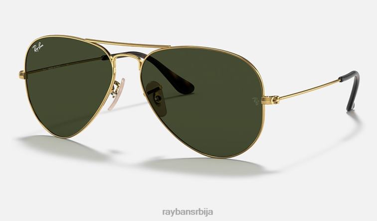 Ray-Ban авиатор хавана колекција P0HP901 наочаре за сунце полирано златно/зелено мушкарци