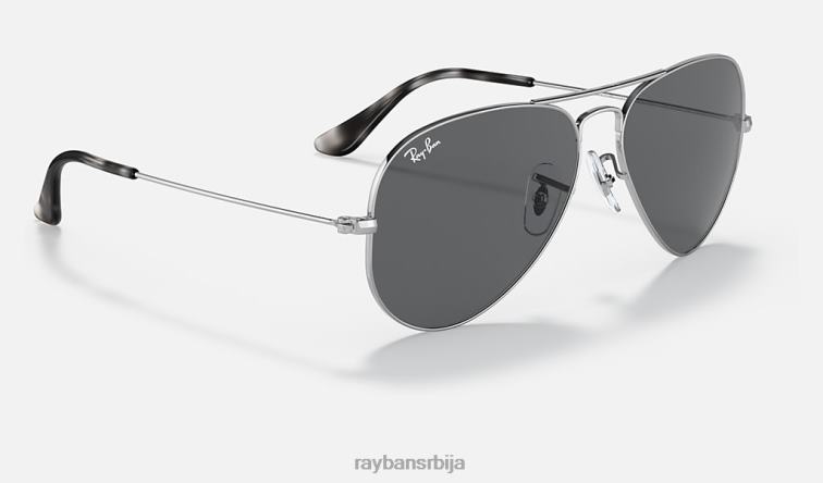 Ray-Ban колекција авијатичара P0HP905 наочаре за сунце полирана сребрна/тамно сива мушкарци
