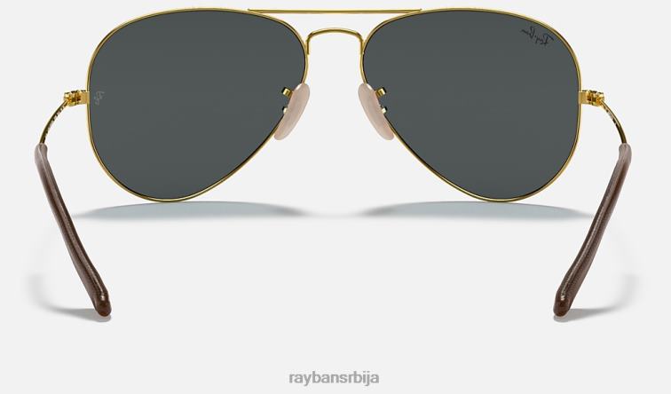 Ray-Ban колекција авијатичара P0HP906 наочаре за сунце полирано златно/плаво/сиво мушкарци