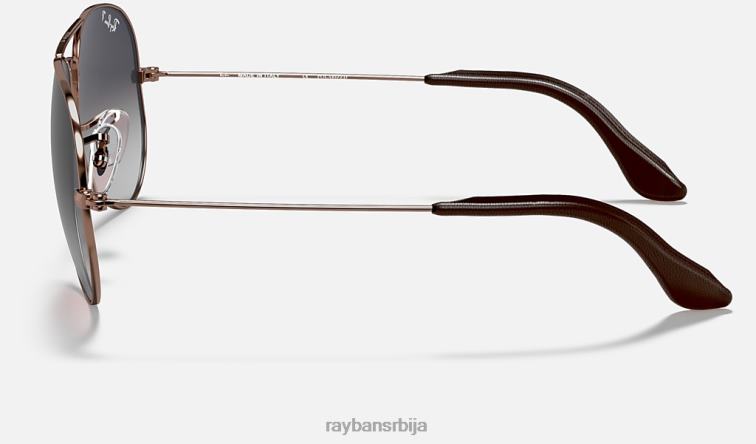 Ray-Ban колекција авијатичара P0HP907 наочаре за сунце полирани бакар/плаво/сиво мушкарци