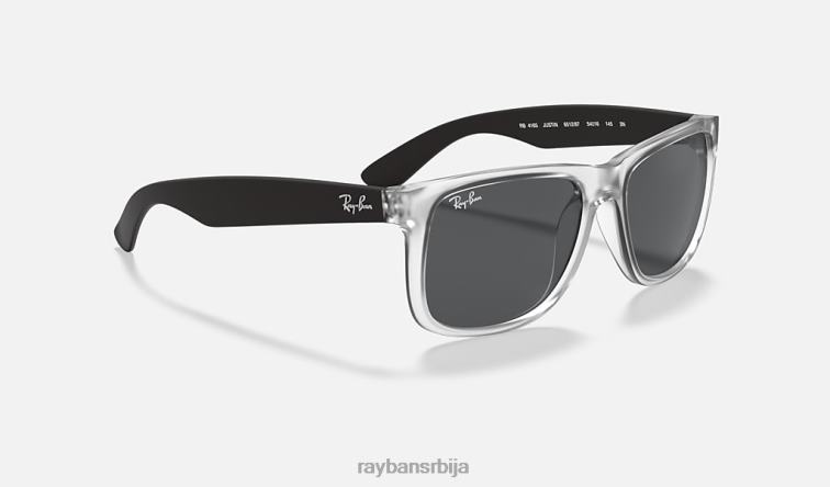 Ray-Ban Јустин мик боја P0HP90 наочаре за сунце мат провидна/сива мушкарци