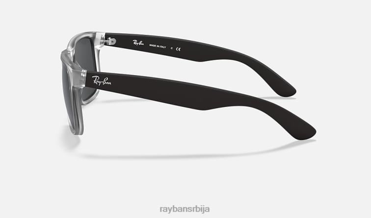 Ray-Ban Јустин мик боја P0HP90 наочаре за сунце мат провидна/сива мушкарци