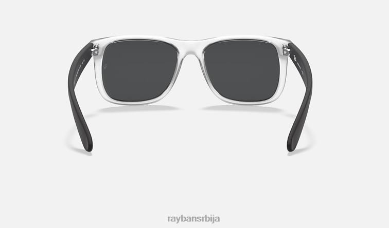 Ray-Ban Јустин мик боја P0HP90 наочаре за сунце мат провидна/сива мушкарци