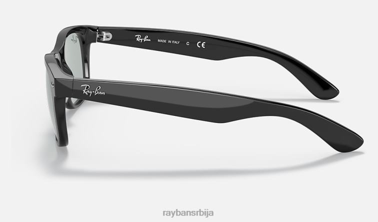 Ray-Ban нова Ваифарер опрана сочива P0HP918 наочаре за сунце полирана црна/светло сива мушкарци