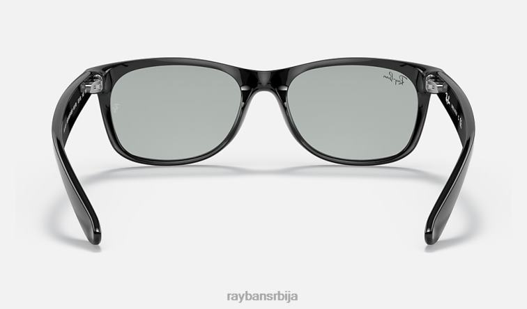 Ray-Ban нова Ваифарер опрана сочива P0HP918 наочаре за сунце полирана црна/светло сива мушкарци