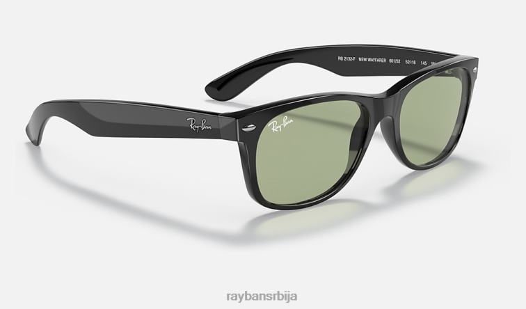 Ray-Ban нова Ваифарер опрана сочива P0HP919 наочаре за сунце полирана црно/зелена мушкарци