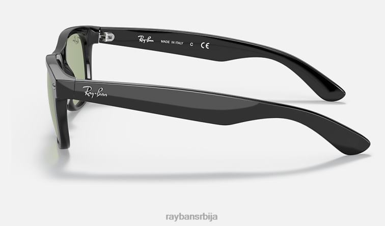 Ray-Ban нова Ваифарер опрана сочива P0HP919 наочаре за сунце полирана црно/зелена мушкарци