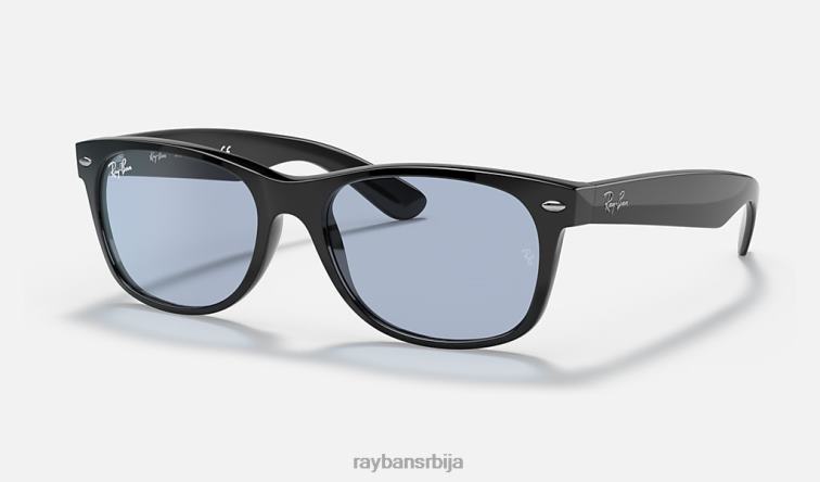 Ray-Ban нова Ваифарер опрана сочива P0HP920 наочаре за сунце полирана црна/плава/сива мушкарци
