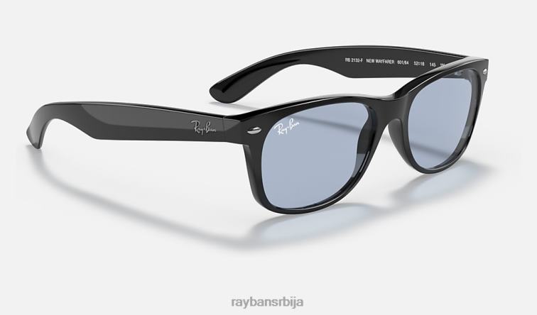Ray-Ban нова Ваифарер опрана сочива P0HP920 наочаре за сунце полирана црна/плава/сива мушкарци