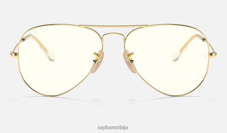 Ray-Ban авијатичар јасно еволуирати P0HP933 наочаре за сунце полирано злато/сиво фотохром мушкарци