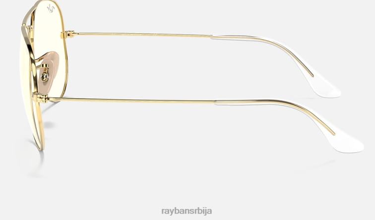 Ray-Ban авијатичар јасно еволуирати P0HP933 наочаре за сунце полирано злато/сиво фотохром мушкарци